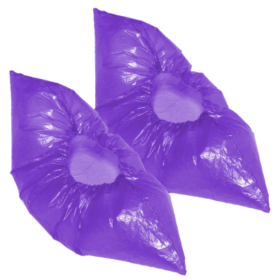 Бахилы н/с, п/э Стандарт гладкие 2,1г, АРТ25, фиолетовые 50пар/уп