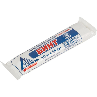 Перевяз. ср-ва Бинт стер. 10мх16см, Навтекс (инд синяя уп пл.27г)