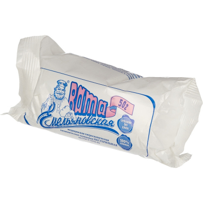 Перевяз. ср-ва Вата гигиен. нестер. 50г 240шт/уп Емельяновская