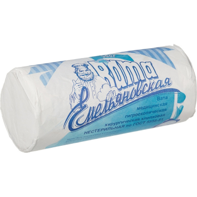 Перевяз. ср-ва Вата хир. нестер. 500г 30 шт/уп Емельяновская