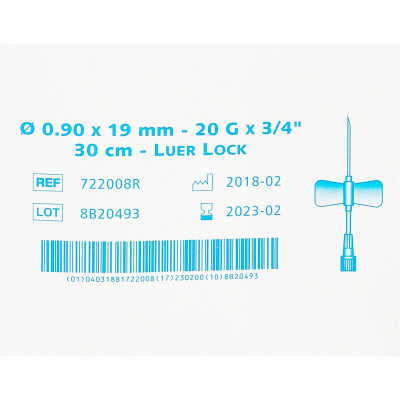 Игла-бабочка Устройство для влив в малые вены Luer Lock 20G KD-Fly 100шт/уп