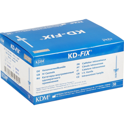 Катетер периферический с доп.портом G16 KDM 50шт/уп.