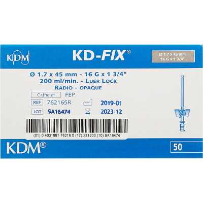 Катетер периферический с доп.портом G16 KDM 50шт/уп.