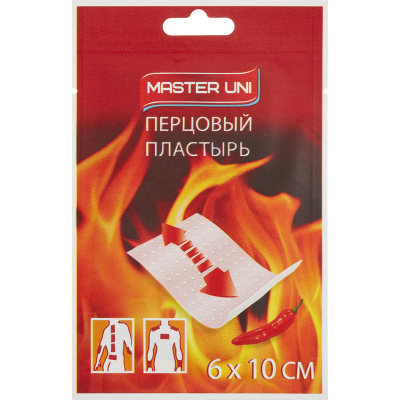 Перевяз. ср-ва Пластырь Перцовый 6 х 10см, Master Uni