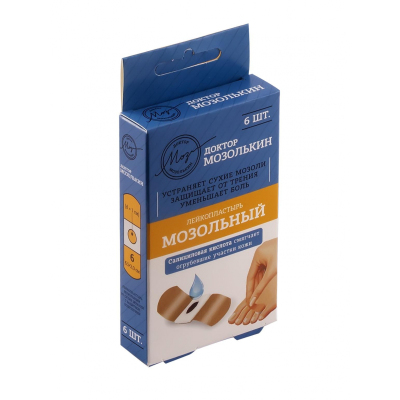 Перевяз. ср-ва Лейкопластырь Мозольный, Доктор Мозолькин 6 шт/уп