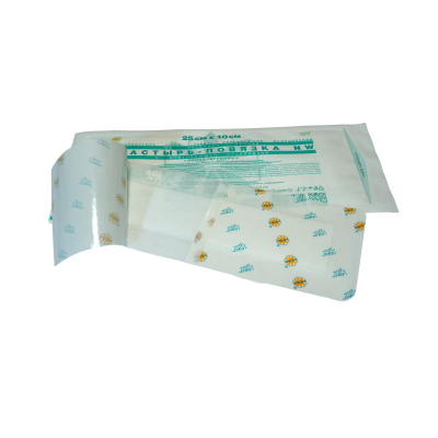 Перевяз. ср-ва Пластырь-повязка неткан основа впит подушка 25x10см 50шт/уп