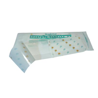 Перевяз. ср-ва Пластырь-повязка неткан основа впит подушка 30x10см 50шт/уп