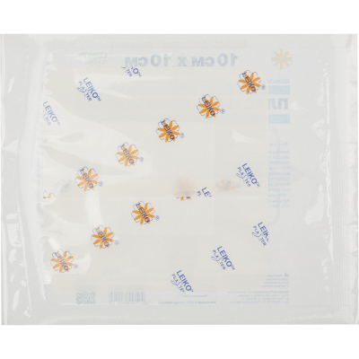 Перевяз. ср-ва Пластырь-повязка прозр основа впит подушка 10x10см LEIKO