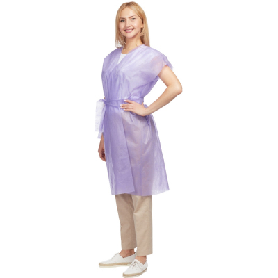 Халат н/с Кимоно спандбонд сиреневый 01-569 10шт/уп