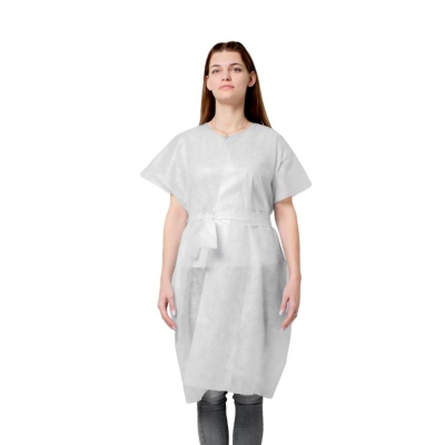 Халат-Кимоно без рукавов СМС белый 10шт/уп