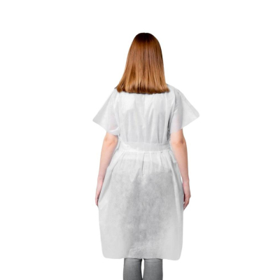 Халат-Кимоно без рукавов СМС белый 10шт/уп