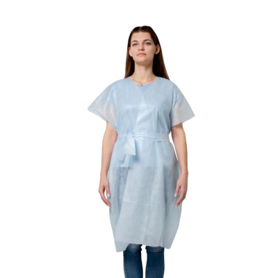 Халат-Кимоно без рукавов СМС голубой 10шт/уп