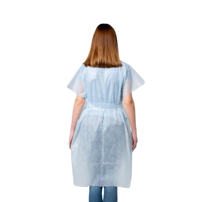Халат-Кимоно без рукавов СМС голубой 10шт/уп