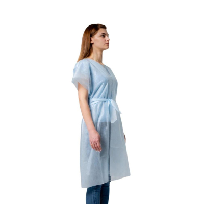 Халат-Кимоно без рукавов СМС голубой 10шт/уп