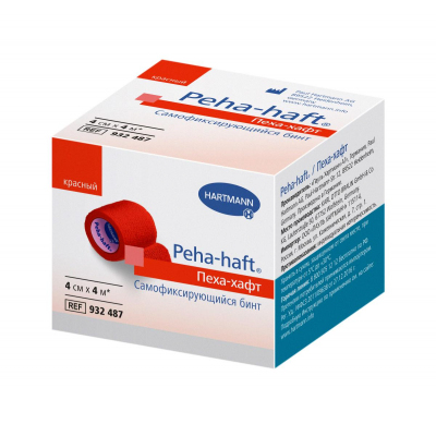 Перевяз. ср-ва Бинт самофикс эласт 4 м х 4 см, красный, PEHA-HAFT 9324872