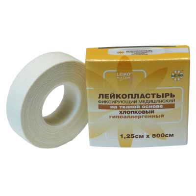 Перевяз. ср-ва Лейкопластырь 1,25х500см тканевый в картоне