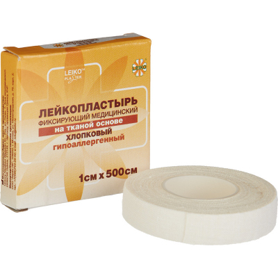 Перевяз. ср-ва Лейкопластырь 1х500см тканевый в картон