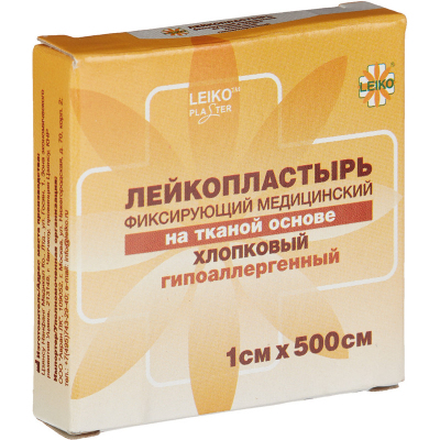 Перевяз. ср-ва Лейкопластырь 1х500см тканевый в картон