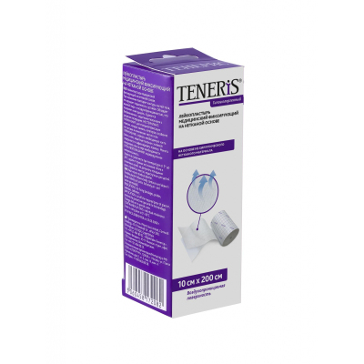Перевяз. ср-ва ЛейкопластырьTeneris 10см х 200 см мед.фиксир.нетк.осн1шт