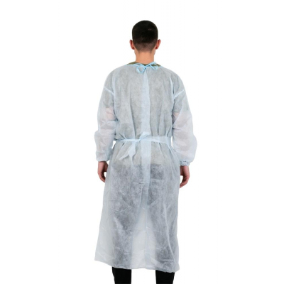 Халат операц.н/с. рук.манжета,140см спандбонд голубой 10шт/уп XXL