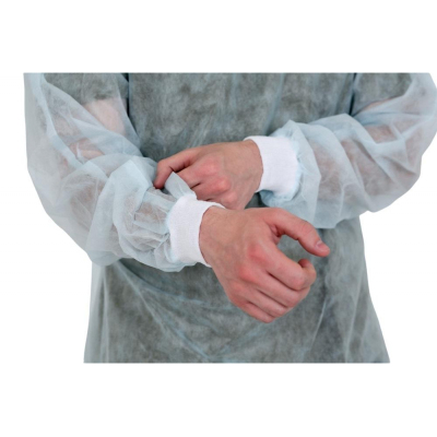 Халат операц.н/с. рук.манжета,140см спандбонд голубой 10шт/уп XXL