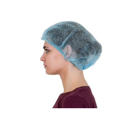 Шапочка Шарлотта голубая, КЛЕВЕР-ПРО, пл.10,100шт/уп