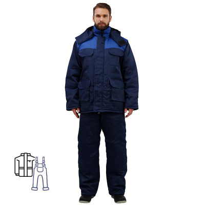 Костюм рабочий зимний з12-КПК син/вас (44-46)182-188