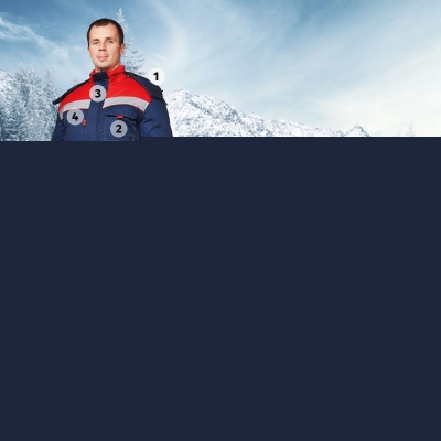 Костюм рабочий зимний з31-КПК син/красн (р.64-66) 170-176