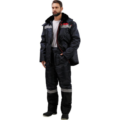 Спец.одежда зимняя Костюм з02-КБР,цв. чрн/син (р.60-62) 170-176