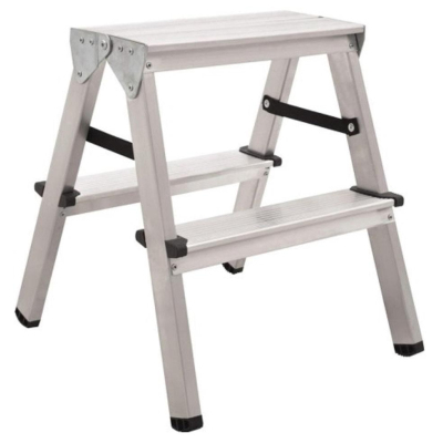 Стремянка алюминиевая 2-х сторонняя. 2 ступени. серия 112 (1120202)