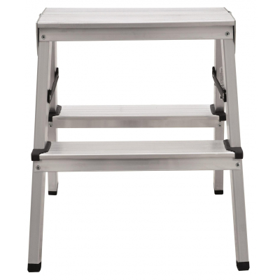 Стремянка алюминиевая 2-х сторонняя. 2 ступени. серия 112 (1120202)