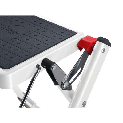 Стремянка стальная Hailo Mini с резиновым ковр., 2 ступ., белая, 4310-001