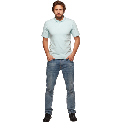 Трикотаж Рубашка Поло муж.голубой XL