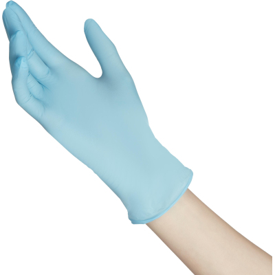 Перчатки одноразовые Hongray нитр неопудр. текстурир. голуб р.S 100шт/уп,ПС