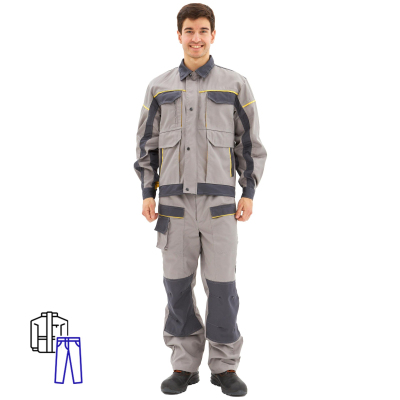 Костюм рабочий летний муж. л31-КБР св.сер./сер (р.44-46) 170-176