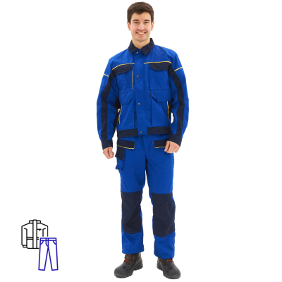 Костюм рабочий летний муж. л31-КБР син/вас (р.44-46) 182-188