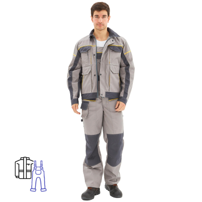 Костюм рабочий летний муж. л31-КПК св.сер./сер (р.44-46) 182-188