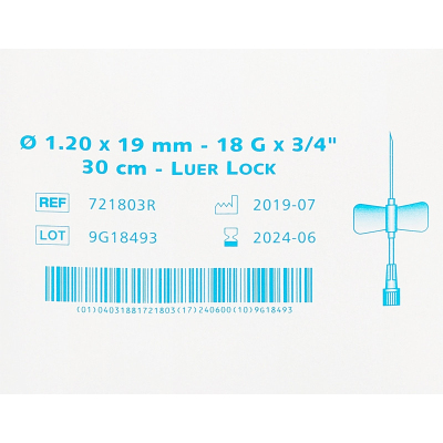 Игла-бабочка Устройство для влив в малые вены Luer Lock 18G KD-Fly 100шт/уп