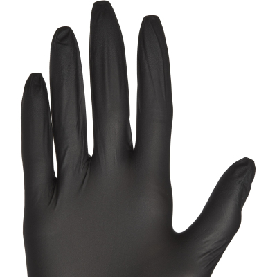 Мед.смотров. перчатки нитриловые н/c, н/о, BASIC  черн. (XL), 50пар/уп
