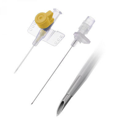 Катетер периферический с доп.портом 24G Mederen 100 шт/уп