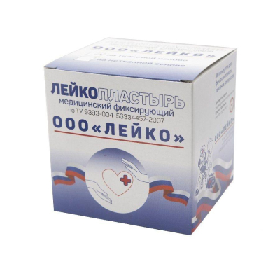 Перевяз. ср-ва Лейкопластырь 3х500см тканевый в картоне, 12 шт/уп, Лейко