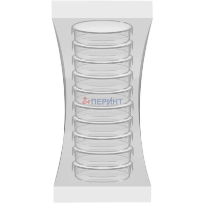 Чашка Петри стерил., диам.60, п/с, ЧБН1-В-14x60 10шт/уп