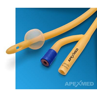 Катетер урологический Фолея 2-х ход., муж. 40см СН/FR 12 Apexmed 10шт/уп