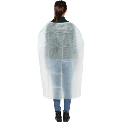Накидка халат н/с для посет, спанбонд, дл.110см, пл.25 ШК33266