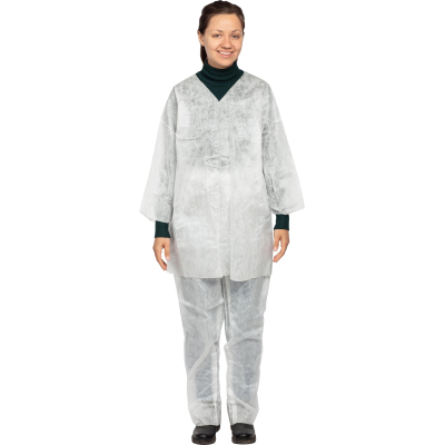 Костюм мед. хирургич.н/с (рубаш,бр), спанбонд р.48-54 пл.40, 4шт/уп ШК33785