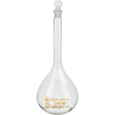 Колба мерная с прит.пр. 2- 250 ПМ,  ГОСТ 1770-74