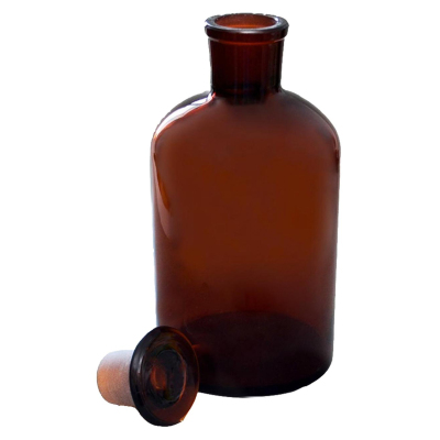 Склянка 2500мл темн.стекло, узкое горло, притерт.пробка 10003207