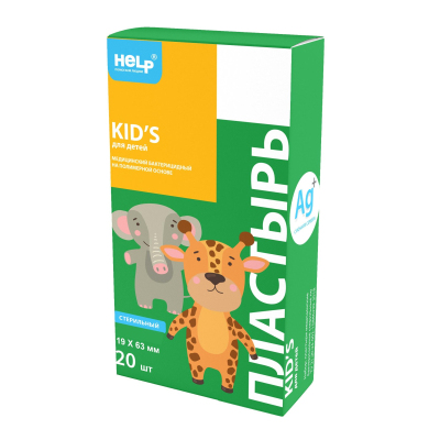 Набор пластырей детский 19х63, №20, HELP