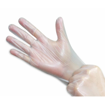 Перчатки одноразовые ТПЭ цвет прозрачн.200 шт/уп р. М