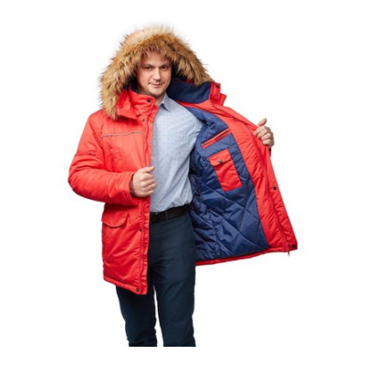 Куртка рабочая зимняя муж. з28-КУ красн (р.48-50) 170-176